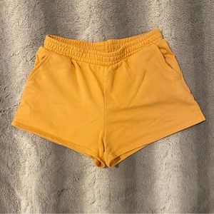 Orange cotton shorts